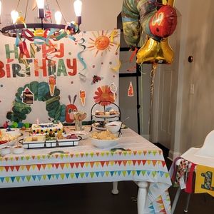 Hungry caterpillar first birthday decorations